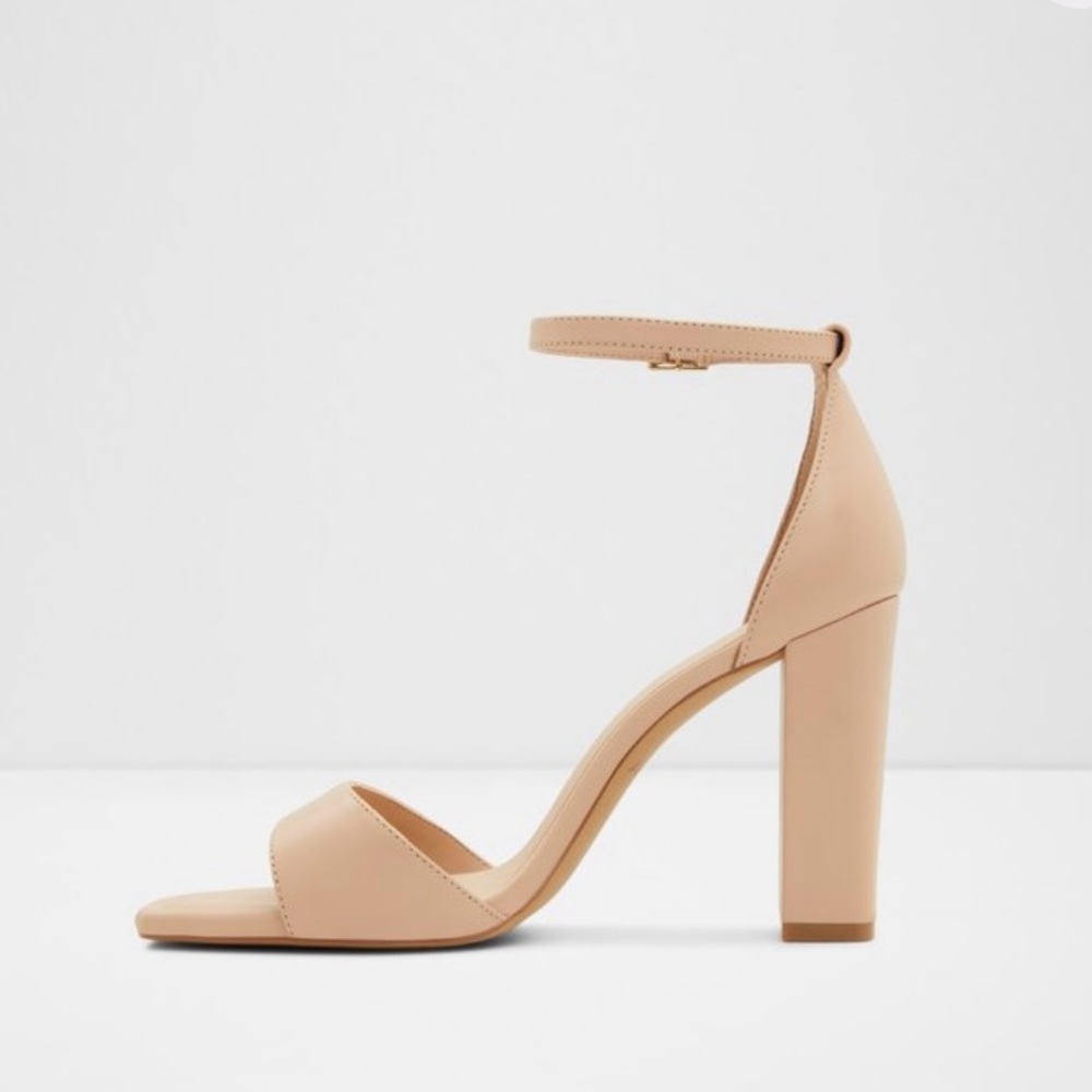 aldo beige block heel sandals